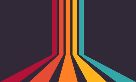 Perspective retro lines background colou... | Premium Vector #Freepik #vector #background #banner #pattern #poster Retro Background Images Hd, Retro Lines Wallpaper, Retro Image Background, Retro Minimal Background, Products Background, Retro Background Images Rainbow, Retro Lines, Lines Background, Line Images