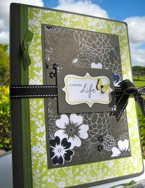 Celebrate Life by wahinelei - Cards and Paper Crafts at Splitcoaststampers Altered Composition Notebooks, Altered Composition Books, Composition Notebook Covers, Composition Books, Art Journal Cover, Composition Book, Diy Journal, Composition Notebook, Handmade Journals