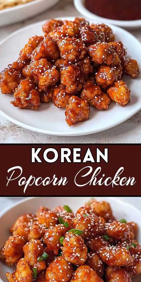 Craving a crispy and flavorful snack? This Korean Popcorn Chicken is your perfect solution for an easy, mouth-watering appetizer that will impress your friends and family!🍗 ✨ Get Started! Click through our recipe for all the details and tips to make the best Korean Popcorn Chicken you’ve ever tasted! 👉 Try it out and don’t forget to save this pin for later! Share your creations with us! #KoreanPopcornChicken #SnackIdeas #KoreanCuisine #EasyRecipes #CrispyChicken #FoodieFavorites #TastyBites Korean Popcorn Chicken Recipe, Popcorn Chicken Recipe, Gochujang Sauce, Shredded Chicken Recipes, Popcorn Chicken, Chicken Bites, Tasty Bites, Crispy Chicken, Shredded Chicken