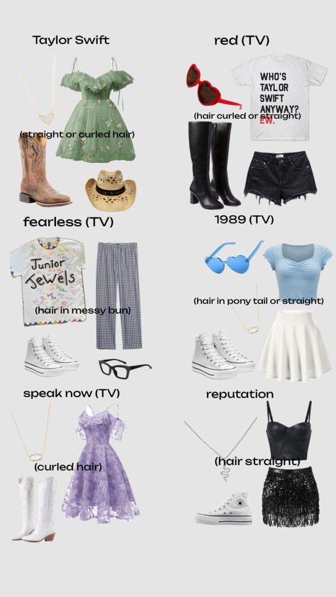 Eras Tour Outfits Based On Lyrics, Eras Tour Fit Ideas, Last Minute Eras Tour Outfits, Eras Tour Costume Ideas, Eras Tour Accessories, Eras Tour Fits, Eras Tour Outfits, Era Tour, Swift Outfits