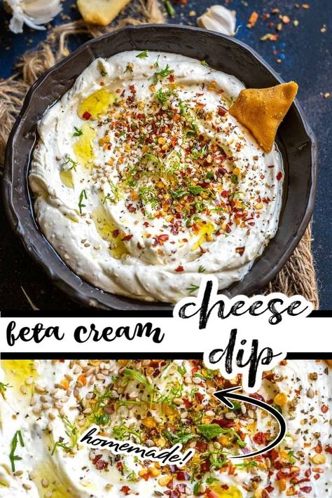 Dips To Go With Pita Chips, Vegetarian Chip Dip, Feta And Cream Cheese Dip, Pita Cracker Dip, Pita Chip Dip Recipes, Feta Cream Cheese Dip, Feta Cream Sauce, Mediterranean Feta Dip, Cream Cheese Spread Recipes For Crackers