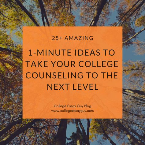 25+ Amazing 1-Minute Ideas to Take Your College Counseling to the Next Level College Counseling Office, Highschool Sophomore, College Advising, College Advisor, College Counselor, College Homework, College Ad, College Counseling, High School Counselor