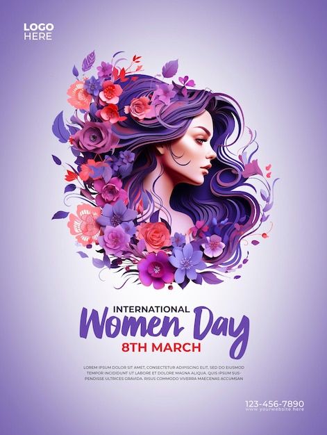 PSD international womens day 8th march | Premium Psd #Freepik #psd #stop #background #history #woman International Women's Month, Lip Care Tips, Women's Day 8 March, 8th March, Womens Month, Toxic Skincare, Night Time Skin Care Routine, 8 March, International Women’s Day