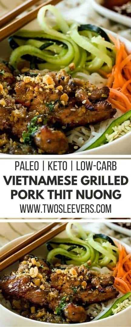 Bun Thit Nuong, Thit Nuong Recipe, Low Carb Bun, Vietnamese Grilled Pork, Keto Dinner Recipe, Broccoli Side Dish, Keto Vegan, Low Carb Dinner Recipes, Paleo Dinner