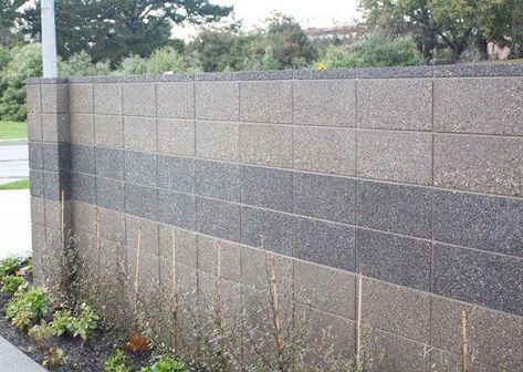 How to Add Interest to Block Wall Designs, 55 Creative Wall Building Ideas Cinder Block Fence, Cabin Remodel Ideas, Painting Cement, Concrete Block Walls, Cinder Block Walls, Fence Planters, Cabin Remodel, Fence Plants, Small Fence