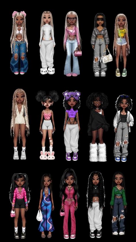 Everskies Baddie Outfit, Everkies Fits Y2k, Bratz Doll Outfits Inspiration, Everskies Fits, Black Bratz Doll, Fashion Dress Up Games, Bratz Doll Outfits, Imvu Outfits, Imvu Outfits Ideas Cute