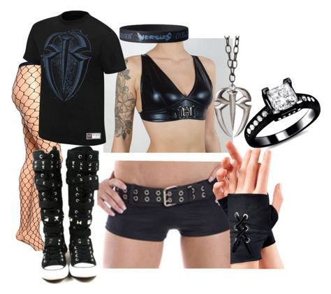 Cute Punk Outfits, Wwe Shield, Wrestling Clothes, Wrestling Outfits, Wwe Outfits, Wwe Diva, Outfit Polyvore, Full Outfits, Rave Costumes