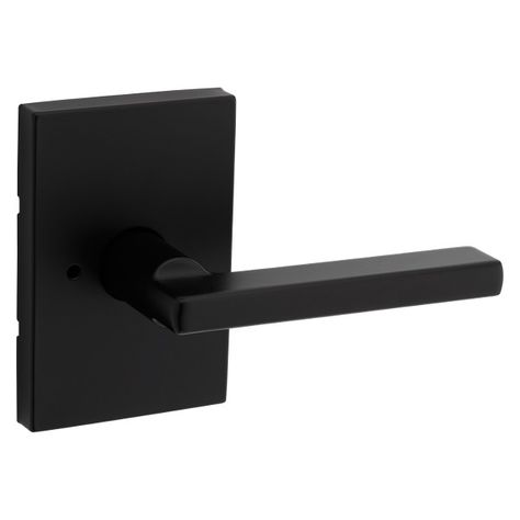 Halifax Lever (Rectangle) - Bed/Bath Door Handle With Lock, Privacy Door, Hall Closet, Black Door, Interior Bedroom, Door Lever, Door Levers, Black Doors, Closet Doors