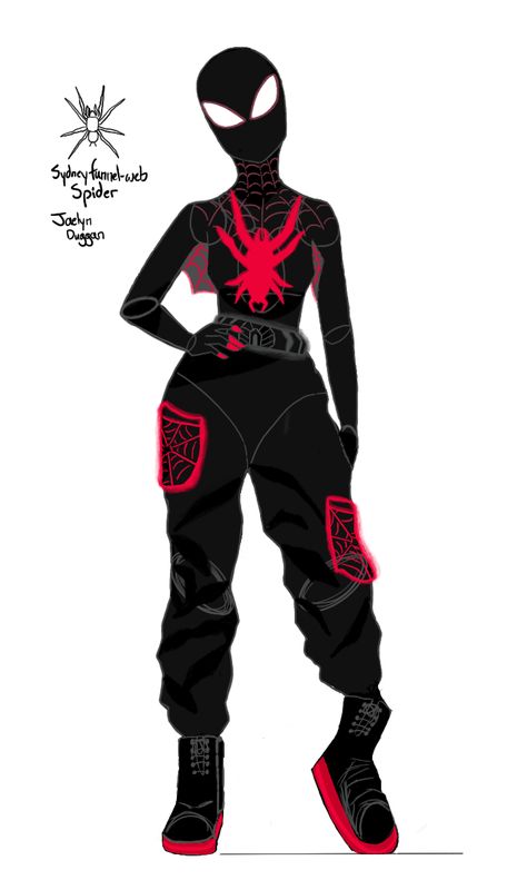 Gothic Spidersona, Spiderman Oc Ideas, Spider Man Oc Female, Spiderman Oc Art Base, Spiderman Oc Art Girl, Spider Man Oc Art, Spider Woman Oc Suit, Spiderman Into The Spiderverse Oc, Female Spiderman Fanart