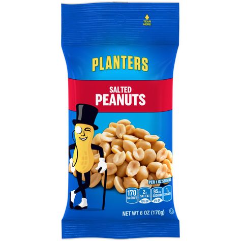 Peanuts | Planters Peanut Butter Brands, Concession Stands, Planters Peanuts, Salted Peanuts, Best Peanut Butter, Candy Brands, Gift Shops, On The Go Snacks, Concession Stand