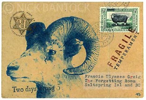 Nick Bantock's Saltspring-inspired artwork Nick Bantock, David Foster Wallace, Envelope Art, Mail Art, Abstract Styles, Trademark Fine Art, Wrapped Canvas Art, Art Reproductions, Print Making