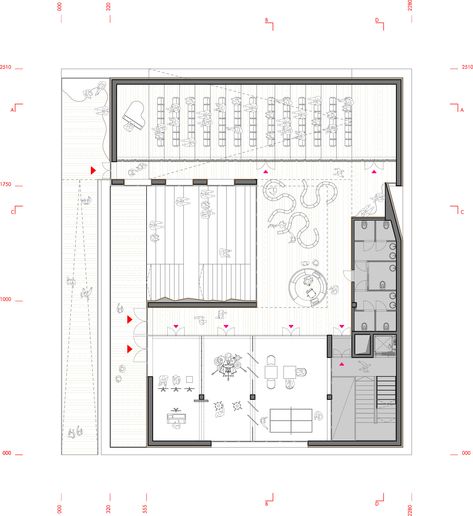 Gallery of KM 429 Chosen to Design Isola Garibaldi Civic Center in Milan - 15 First Floor Plan, Plan Drawing, Civic Center, Architecture Plan, Architecture Photography, Floor Plan, Pergola, Milan, Floor Plans