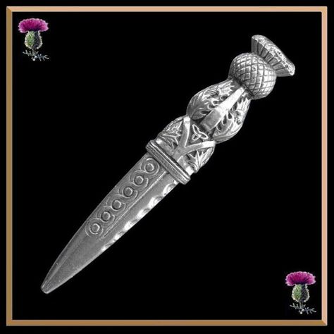 Sgian Dubh Thistle Pewter Kilt Pin by celticstudio on Etsy, $24.98 Sgian Dubh, Kilt Pins, Kilt Pin, Scottish Thistle, Scottish Heritage, Celtic Cross, Engraved Items, Kilt, Cross Pendant