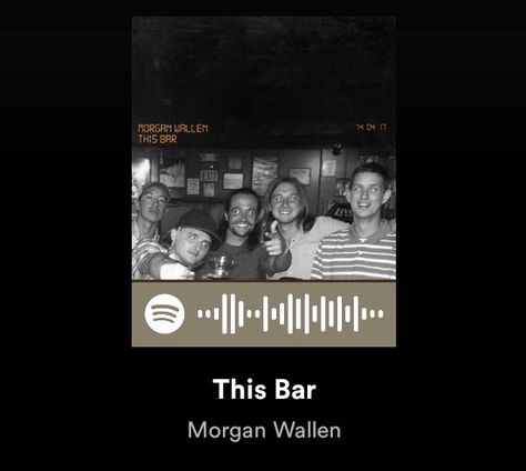 Spotify cover and song code for Morgan Wallen's song This Bar Morgan Wallen Spotify Wallpaper, This Bar Morgan Wallen, Morgan Wallen Spotify, Morgan Wallen Songs, Morgan Wallen Music, Country Music Playlist, Western Room, Vision Board Pics