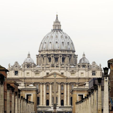 St Peters Basilica Architecture, St Peters Basilica Drawing Perspective, Saint Peters Basilica, Rome Italy Vatican, St Peter Basilica, Michel Angelo, Dome Architecture, Peters Basilica, Italy Vatican