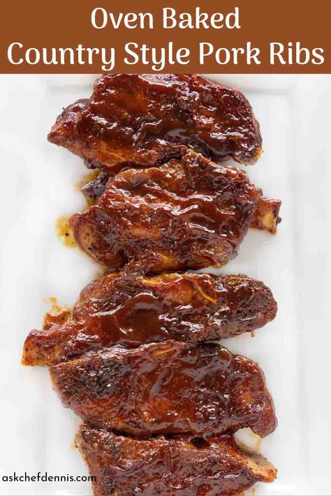 Korean Country Ribs, Recipes For Pork Ribs, Country Pork Ribs Recipes Ovens, Country Style Pork Ribs In The Oven, Bbq Country Style Ribs In The Oven, Oven Baked Country Style Pork Ribs, Country Style Pork Ribs In Oven, Western Ribs, Pork Ribs In The Oven