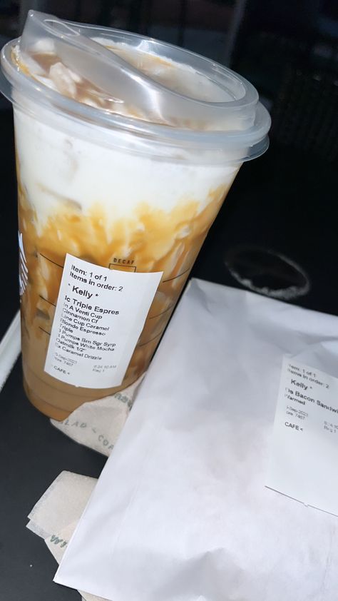 Triple shot of blonde espresso w 3 pumps of brown sugar, 3 pumps of white mocha, oatmilk, & cinnamon CF on top 🤎✨ Blonde Espresso, Cafe Recipes, Starbucks Order, How To Order Starbucks, Caramel Blonde, White Mocha, Starbucks Drinks, Cafe Food, Brown Sugar