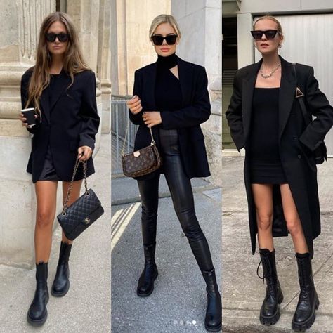 ғᴀsʜɪᴏɴ ɪɴsᴘɪʀᴀᴛɪᴏɴ’s Instagram post: “Boots outfit ideas 🖤” Chunky Black Boots Outfit Street Styles, Chunky Boots Outfit, Spy Style, Boots Outfit Ideas, Combat Boot Outfits, Combat Boot Outfit, Chelsea Boots Outfit, Chunky Black Boots, Fall Boots Outfit