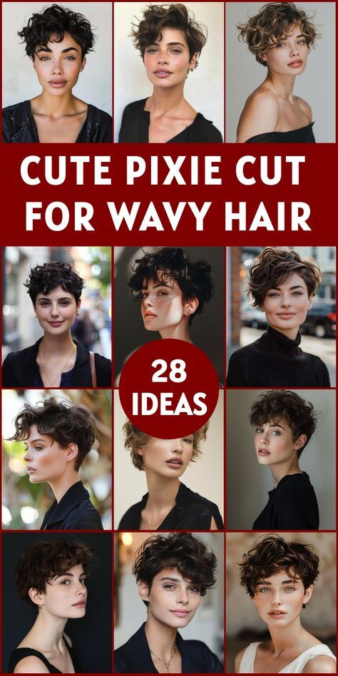 Consider these 28 pixie cuts for wavy hair to transform your look. Each style provides a unique way to showcase your waves, blending elegance with ease. Messy Wavy Pixie Haircut, Thick Short Wavy Hairstyles, Pixie Wavy Hairstyles, Short Hair Body Wave, Short Hairstyle For Wavy Hair Over 40, Wavy Wedge Haircut, Pixie Hairstyles Wavy Hair, Pixie Hairstyles For Wavy Hair, Pixie Cut For Thick Wavy Hair