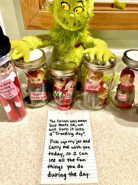 Grinch Milk Elf On The Shelf, Day Two Elf On The Shelf, Elf On The Shelf Second Day Ideas, Easy Messy Elf On The Shelf Ideas, Elf On The Shelf Ideas Day 1 Funny, Elf On A Shelf Grinch Ideas, Really Good Elf On The Shelf Ideas, Elf On The Shelf Invisible Ink, Elf On The Shelf Ideas Pranks