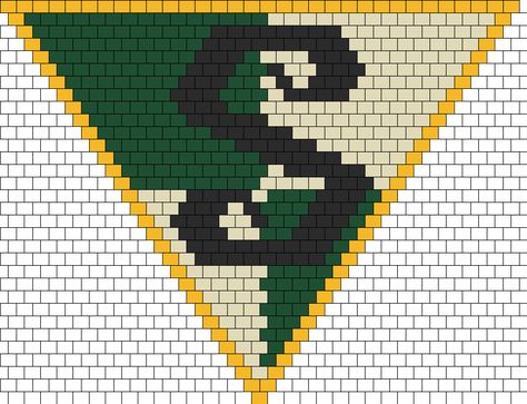 Slytherin Crest Kandana Harry Potter Perler Beads, Cross Stitch Harry Potter, Dobby Harry, Slytherin Crest, Harry Potter Crochet, Harry Potter Slytherin, Stitch Witchery, Diy Seed Bead Earrings, Beaded Banners