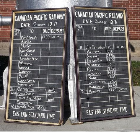 Schedule Board, Via Rail, Reading Stations, Canadian Pacific Railway, Sault Ste Marie, Rail Train, Southern Ontario, Waterfalls Backyard, Railway Museum