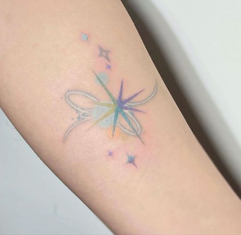 Colorful Space Tattoo, Iridescent Tattoo, Opal Tattoo, Prism Tattoo, Illusion Tattoos, Optical Illusion Tattoos, Small Girly Tattoos, Optical Illusion Tattoo, Scary Tattoos