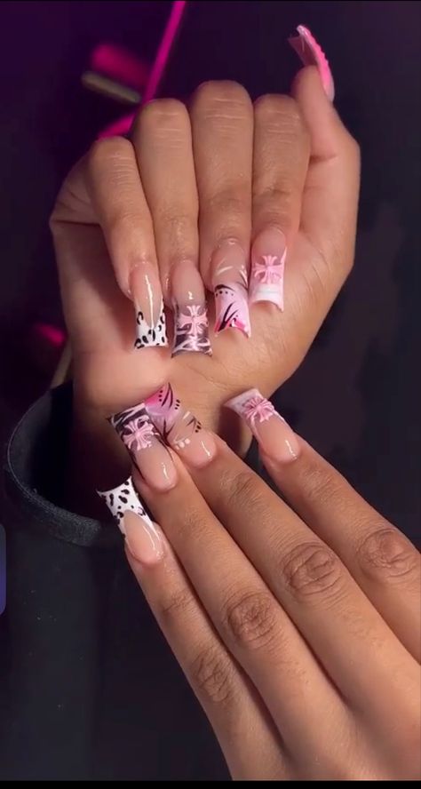 Trendy Baddie Nails, Nails No Charms, Holloween Nails, Duck Nails, Hard Nails, Cute Toe Nails, Baddie Nails, Colored Acrylic Nails, Cute Acrylic Nail Designs