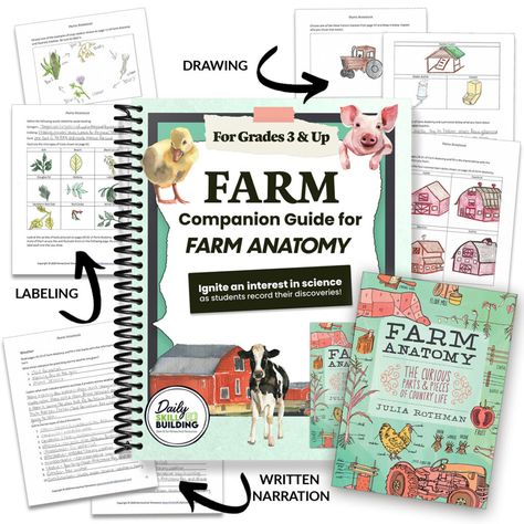 Farm Notebook - A Companion to Farm Anatomy - Daily Skill Building Farm Anatomy, Farm Unit Study, Homeschool Science Lessons, Julia Rothman, Ag Education, Farm Unit, Skill Building, Agricultural Science, Learning Time