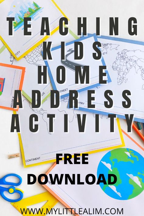 Teaching Address To Preschoolers, Address Activities Preschool, Preschool Room, Summer Themes, Classroom Helpers, Safety Week, Preschool Rooms, Slp Ideas, How To Teach Kids