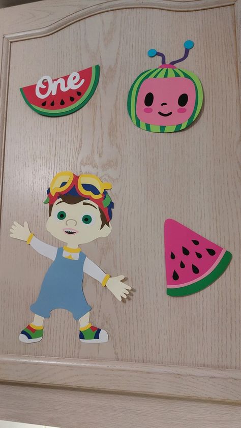 Cocomelon Door Decor, Birthday Party Cocomelon, Cocomelon Birthday, One In A Melon, First Birthday Party, 1st Birthday Girls, Door Decor, First Birthday