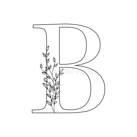 B Font Letter, B Design, Letter B Embroidery, B Embroidery Letter, B Font, Embroidery Letters With Flowers, Letter B In Different Fonts, Letter B Embroidery Pattern, Letter B With Flowers