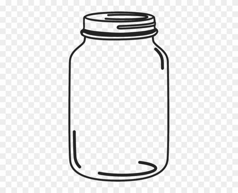 Mason Jar Clip Art, Jar Drawing, Toples Kaca, Jar Clipart, Mason Jar Tags, Mason Jar String Lights, Bucket Ideas, Mason Jars Labels, Jar Tags