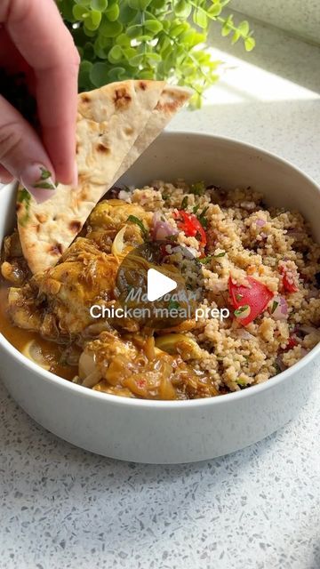 Skinless Boneless Chicken Thighs, Portion Size, Preserved Lemon, Moroccan Chicken, Ras El Hanout, Couscous Salad, Portion Sizes, Chicken Meal Prep, Boneless Chicken Thighs