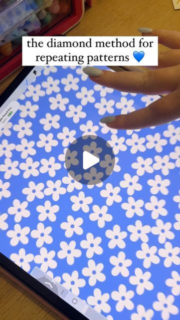 Brigid Carey on Instagram: "simplest way to make a pattern in procreate using the diamond method #procreate #digitalart #repeatpattern #seamlesspattern #patterndesign #howto" Procreate Seamless Pattern, Pattern In Procreate, Procreate Pattern, A Pattern, Repeating Patterns, Pattern Making, Simple Way, Pattern Art, Seamless Patterns