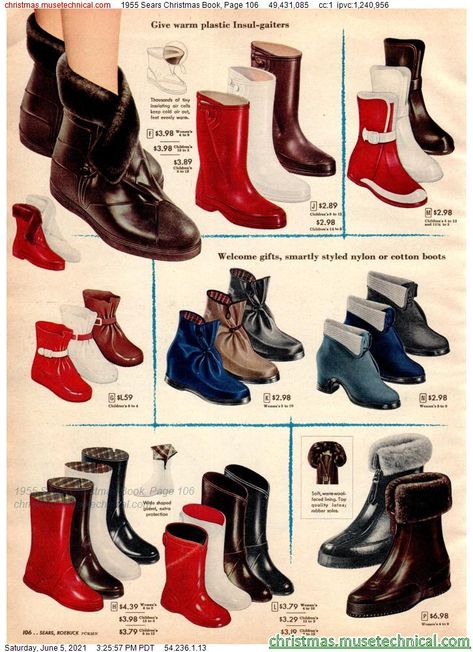 1950s Boots, 1950’s Style, 1950’s Fashion, Shoe Shopping, Clueless Outfits, Fifties Fashion, 50's Style, Boot Shoes, Christmas Catalogs