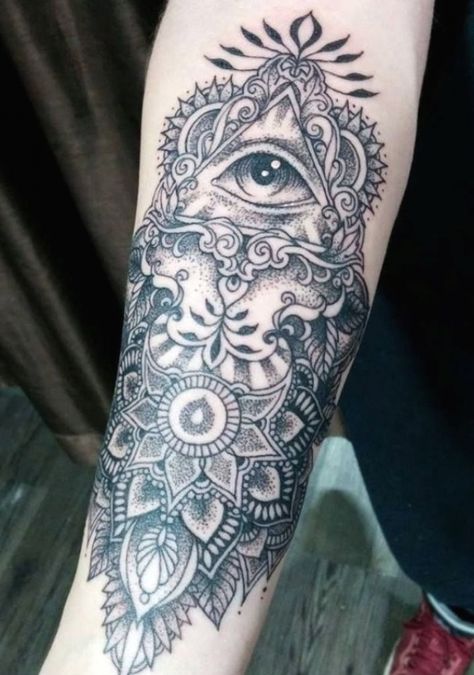 Mandala Tattoo Meaning, Eye Tattoo Meaning, All Seeing Eye Tattoo, Tattoo Eye, Forearm Tattoo Design, Arrow Tattoo, Mandala Tattoo Design, Arrow Tattoos, Eye Tattoo