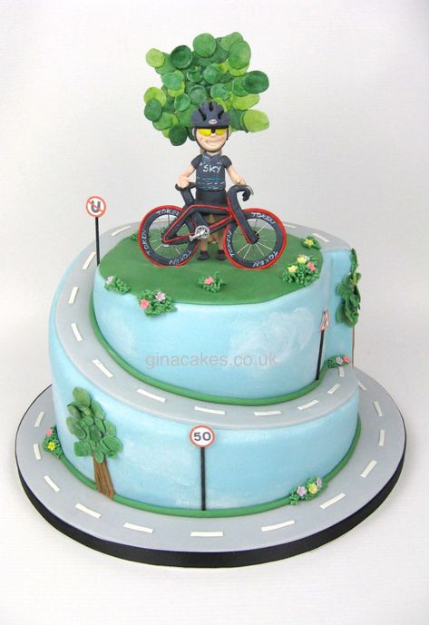 50Th Birthday Cyclist Cake 50th Birthday Cyclist Cake Bicycle Birthday Cakes For Men, Cyclist Cake Ideas, Cycling Birthday Cake, Cycling Cake For Men, Bicycle Cakes For Men, Bicycle Birthday Cake, Birthday Cake 26, Cyclist Cake, Cake 50th Birthday