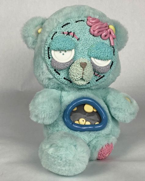 Anti Bear, Creepy Stuffed Animals, Diy Plush Dolls, Custom Lps, Clay Bear, Creepy Toys, Doll Plushies, Art Help, Clay Face