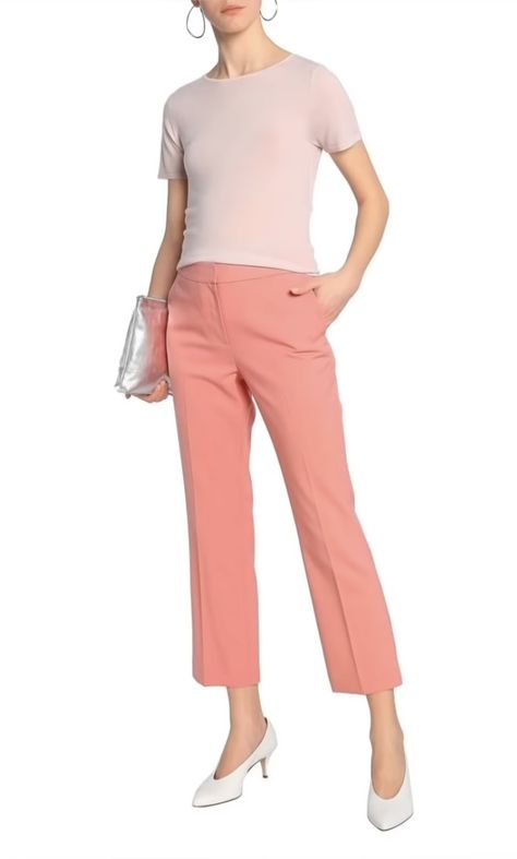 Peach trousers outfit Peach Trousers Outfits, Trousers Outfit, Trouser Outfit, Spring Outfits, Jumpsuit, Trousers, Pants