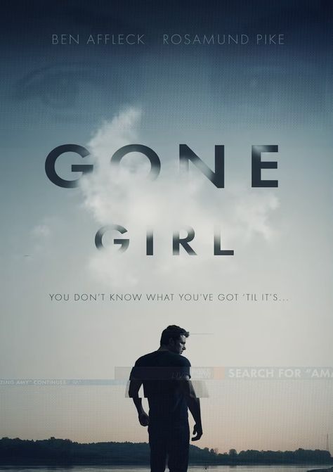 Gone Girl movie poster Gone Girl Poster, Gone Girl Movie, Nick Dunne, Rosamund Pike Gone Girl, Decades Aesthetic, Christ Movie, Kung Fu Panda 3, Film Theory, Girl Film