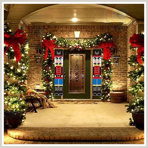 Winter Home Decor Outdoor - If you found what you desire, it's very crucial that you act immediately - Visit For More! Christmas Flag Banner, Curtain Decoration, Christmas Garden Decorations, Door Hanging Decorations, Christmas House Lights, Merry Christmas Banner, Christmas Flag, Merry Christmas Decoration, Holiday Door