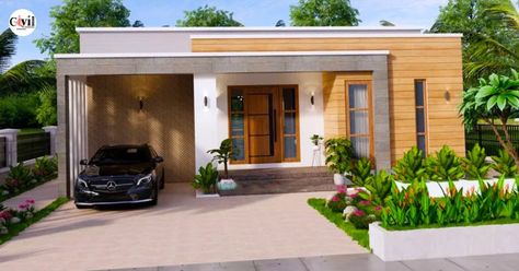 House Design Plans 11.0m ×11.0m 3 Beds - Full Detail | Engineering Discoveries Modern Bungalow House Plans, Terrace Roof, One Storey House, Flat Roof House, Roof House, House Plans 3 Bedroom, Modern Bungalow House, House Plan Gallery, Bungalow House Plans