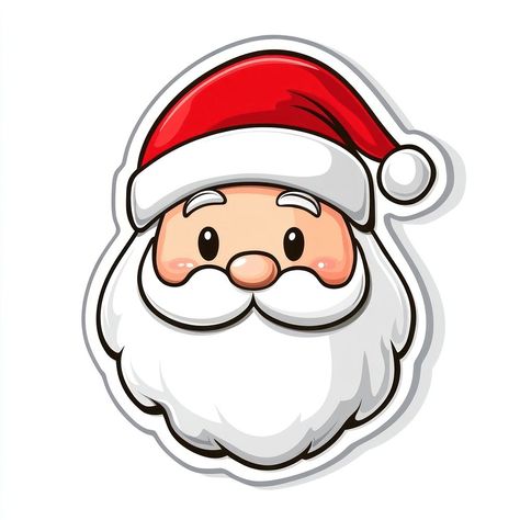 Santa Claus sticker christmas cartoon santa. | free image by rawpixel.com / Boom Santa Face Template Free Printable, Santa Claus Stickers, Santa Claus Cartoon, Christmas Fireplace Mantels, Santa Cartoon, Santa Claus Face, Cartoon Santa Claus, Santa Claus Images, Pancake Art