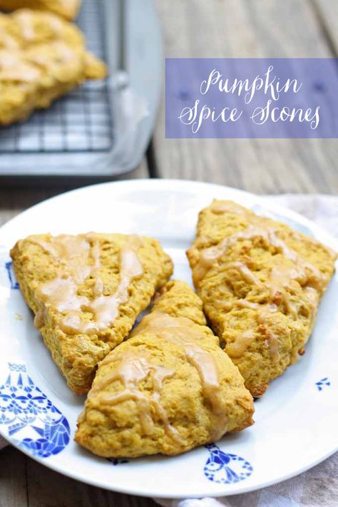 Check out this easy recipe for pumpkin spice scones and some scone making tips! | honeyandbirch.com Pumpkin Spice Scones, Pumpkin Scones Recipe, How To Make Scones, Pumpkin Snickerdoodles, Pumpkin Recipes Easy, Baking Hacks, Savory Scones, Pumpkin Scones, Pumpkin Pecan