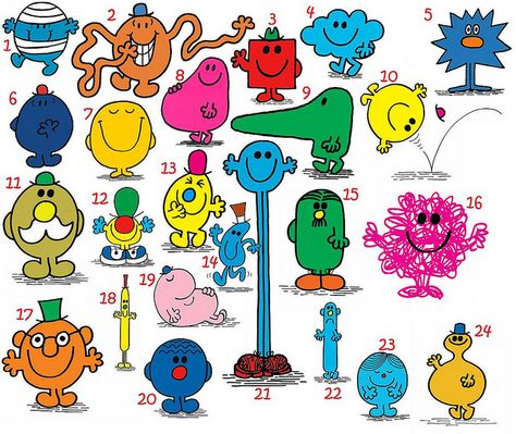 The Original Mr Men ( and little Miss ) Not the nasty US rework and redesign which was ghastly Mr Men Characters, Literature Quiz, Men Character, Roger Hargreaves, Mr Men Little Miss, Dorm Design, Meaningful Tattoo Quotes, School House Rock, Cartoon Books