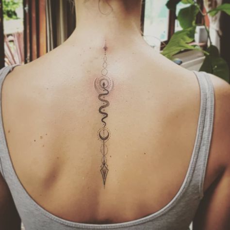 Arrow Snake Tattoo, Snake And Arrow Tattoo, Snake Moon Tattoo, Snake And Moon Tattoo, Snake Spine Tattoo, Tattoo Arrow, 2023 Tattoo, Browning Tattoo, Moon Phases Tattoo