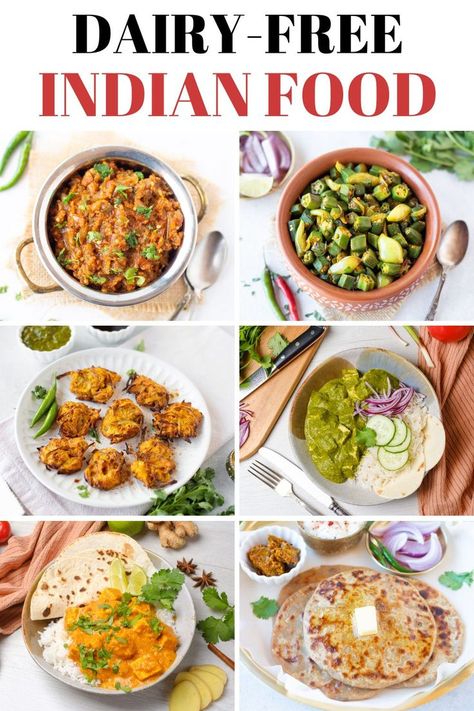 Collection of Dairy-free Indian food recipes Dairy Free Indian Recipes, Indian Vegetable Recipes, Easy Indian Dessert, Indian Meals, Healthy Indian Recipes, Gluten Free Dairy Free Recipes, Dairy Free Options, Indian Desserts, Global Recipes