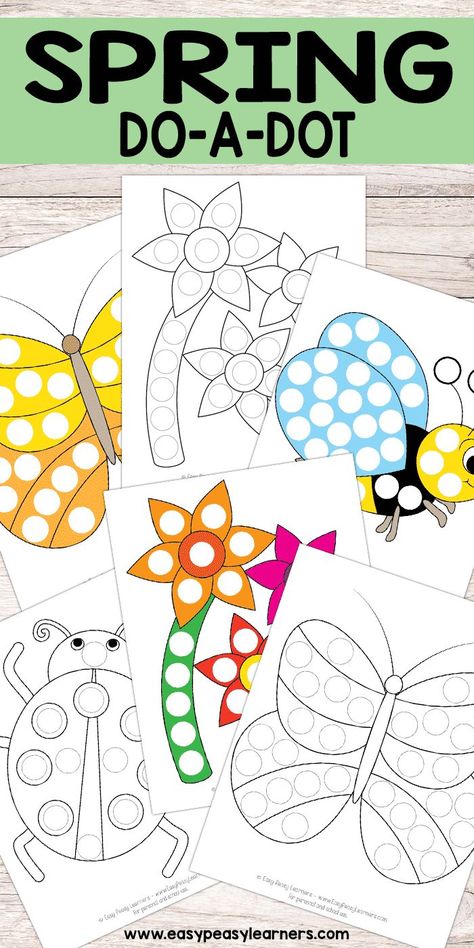 Free Printable Spring Do a Dot Pages - repinned by @PediaStaff – Please Visit pinterest.com/pediastaff/ for all our pediatric therapy pins Dobber Art, Spring Creativity, Dot Marker Printables, Teacher Crafts, Preschool Spring, February Crafts, Dots Free, Dot Worksheets, Easter Preschool