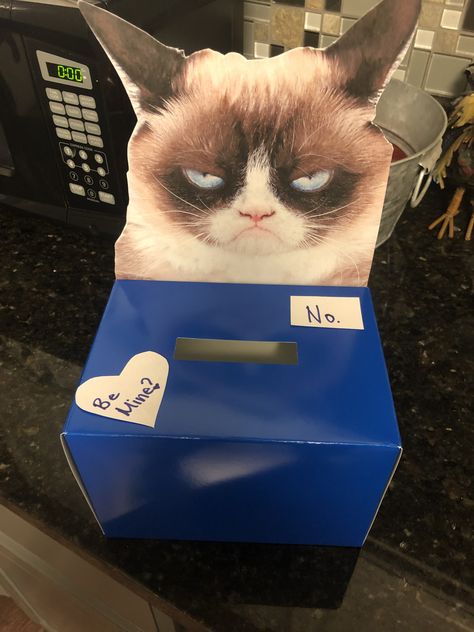 Cat Valentine Box Ideas, Cat Valentines Day Boxes, Cat Valentines Boxes, Kittycorn Valentine Box Ideas, Shaggy Dog Valentines Boxes, Valentine’s Day Box Ideas For School, Cat Valentine’s Day Boxes For School, Valentine Student Gifts, Grumpy Cat Valentines